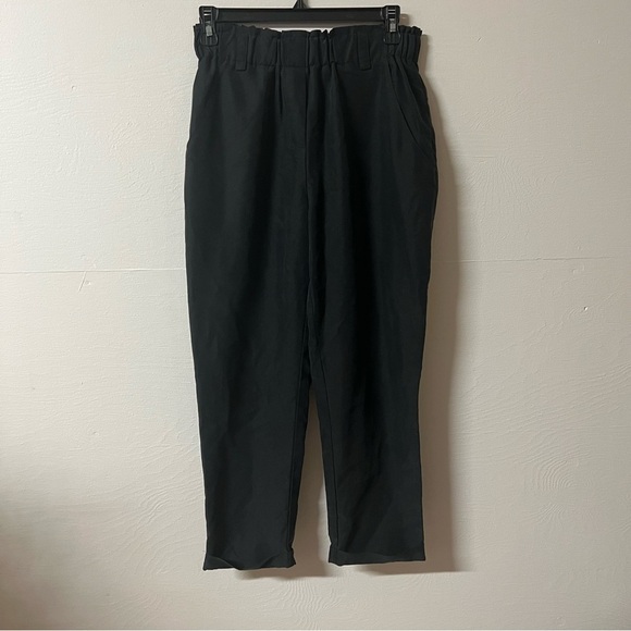 Hatch Women’s Black Pull On Straight Leg Pants Size P - Picture 1 of 8